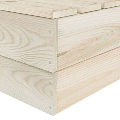 vidaXL Muebles de palets para jardín 3 pzas madera de abeto impregnada
