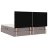 vidaXL Cama con almacenamiento y colch&oacute;n Taup&eacute; 200 x 200 cm Poli&eacute;ster