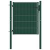 vidaXL Puerta de valla de PVC y acero 100 x 81 cm verde