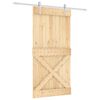 vidaXL Puerta corredera con herrajes madera maciza de pino 100x210 cm