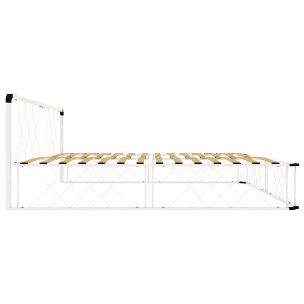 vidaXL Estructura de cama sin colch&oacute;n metal blanco 200x200 cm