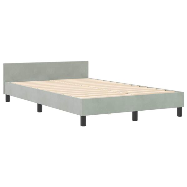 vidaXL Cama tipo Box Spring Gris claro 120 x 190 cm Terciopelo