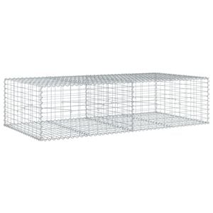 vidaXL Cesta de gaviones con cubierta hierro galvanizado 200x100x50 cm