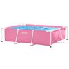 INTEX Piscina de Metal con Estructura Sobre el Suelo Rosa Acero y PVC