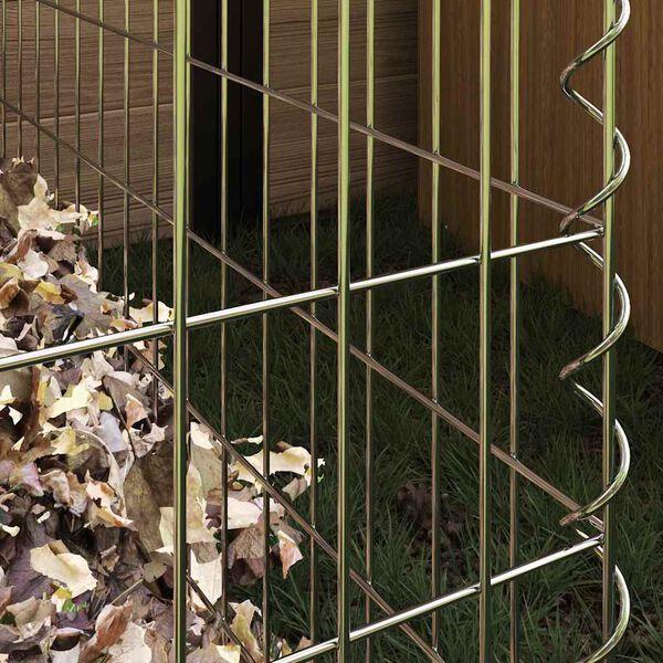 vidaXL Compostador Gris Acero