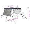 vidaXL Toldo bimini 3 arcos con paredes laterales de malla