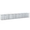 vidaXL Cama elevada de gavi&oacute;n 2 uds. 400 x 50 x 60 cm Plateado