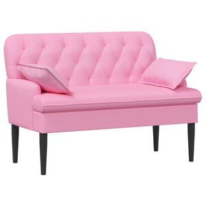 vidaXL Sof&aacute; amoroso con botones acolchados Rosa 111 x 68 x 80 cm Tela