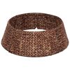 vidaXL Collar para &aacute;rbol de Navidad Redondo Marr&oacute;n &Oslash; 75 x 25 cm