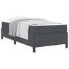 vidaXL Estructura de cama con colch&oacute;n Gris oscuro 90 x 200 cm tela
