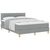 vidaXL Cama tipo Box Spring con colch&oacute;n Gris Claro 140 x 200 cm tela