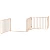 vidaXL Puerta para perros plegable 10 paneles madera de &aacute;lamo 800 cm