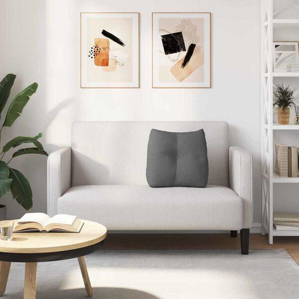 vidaXL Coj&iacute;n de Espalda Gris oscuro 45 x 24 x 50 cm tela