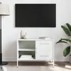 vidaXL Mueble de TV de acero blanco 68x39x50,5 cm