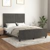 vidaXL Estructura de cama sin colch&oacute;n terciopelo gris oscuro 140x200cm