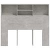 vidaXL Mueble cabecero gris hormig&oacute;n 120x19x103,5 cm