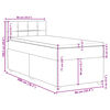 vidaXL Cama box spring con colch&oacute;n tela gris oscuro 90x200 cm