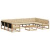 vidaXL Conjunto de sof&aacute;s de exterior 10 uds. y Beige