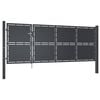 vidaXL Puerta de jard&iacute;n de acero 350 x 125 cm antracita