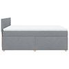 vidaXL Cama box spring con colch&oacute;n tela gris claro 140x200 cm