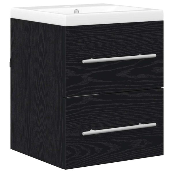 vidaXL Gabinete de Lavabo para Ba&ntilde;o con caj&oacute;n Negro 42 x 39 x 52 cm