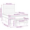 vidaXL Cama box spring con colch&oacute;n tela negro 120x190 cm