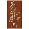 vidaXL Adorno de pared de jard&iacute;n acero corten dise&ntilde;o bamb&uacute; 105x55 cm
