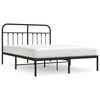 vidaXL Estructura cama sin colch&oacute;n con cabecero metal negro 140x190 cm
