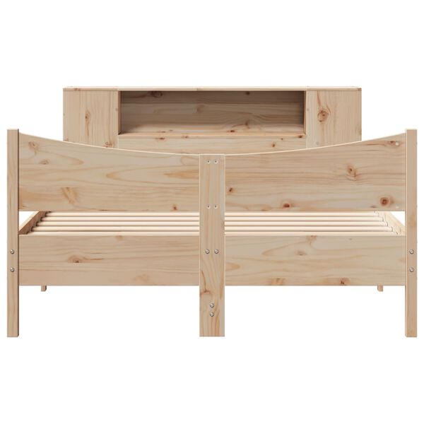 vidaXL Estructura de cama sin colch&oacute;n madera de pino maciza 120x200 cm
