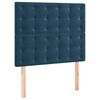 vidaXL Cabecero de cama azul oscuro 90x5x118/128 cm Terciopelo