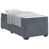vidaXL Estructura de cama con colch&oacute;n Gris oscuro 100 x 200 cm tela