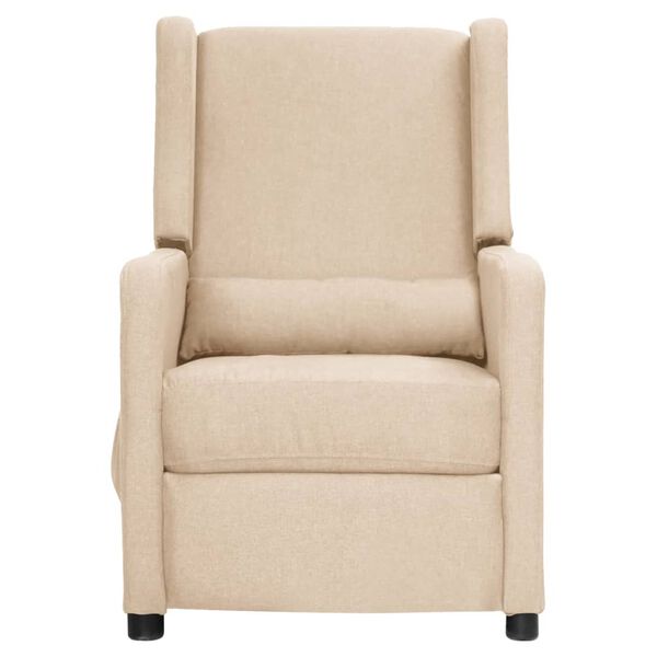 vidaXL Sill&oacute;n de masaje elevable tela color crema