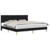 vidaXL Estructura de cama con cabecera Negro 200 x 200 cm Tela