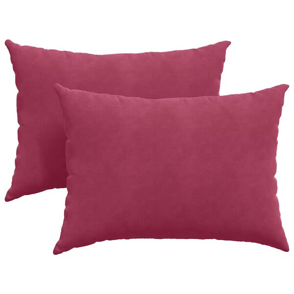 vidaXL Cojines de sofá 2 pcs Rojo vino 70 x 50 cm Tela de pana