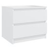 vidaXL Mesita de noche madera contrachapada blanco 50x39x43,5 cm