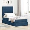 vidaXL Cama con almacenamiento y colch&oacute;n Azul 90 x 200 cm Poli&eacute;ster
