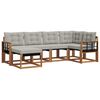 vidaXL Conjunto de sof&aacute;s de exterior 6 pcs Gris Natural y Claro