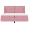 vidaXL Cama tipo Box Spring con colch&oacute;n Rosa 200 x 200 cm Poli&eacute;ster