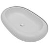 vidaXL Lavabo ovalado de cerámica blanco 63x42 cm