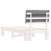 vidaXL Estructura de Cama con Cabecera Tapizada Gris Claro 90 x 200 cm
