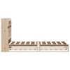 vidaXL Cama con estanter&iacute;a sin colch&oacute;n madera maciza de pino 90x190 cm