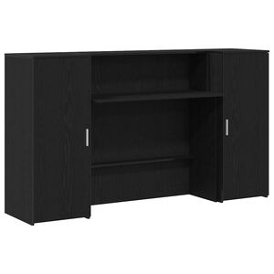 vidaXL Escritorio de recepci&oacute;n roble negro 180x50x103,5 cm madera de ingenier&iacute;a