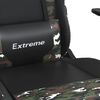 vidaXL Silla gaming con reposapi&eacute;s cuero sint&eacute;tico negro camuflaje
