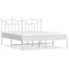 vidaXL Estructura cama sin colch&oacute;n con cabecero metal blanco 183x213cm