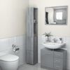 vidaXL Mueble de ba&ntilde;o madera de ingenier&iacute;a gris Sonoma 25x26,5x170 cm