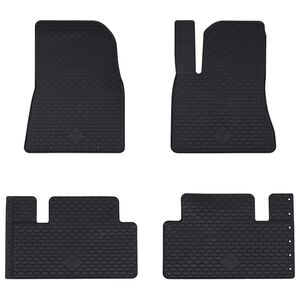vidaXL Alfombrilla de Coche 4 pcs Negro Goma