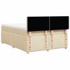 vidaXL Cama box spring con colch&oacute;n tela color crema 140x190 cm