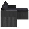 vidaXL Conjunto de muebles de jardín ratán sintético negro