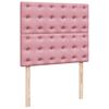 vidaXL Cama box spring con colch&oacute;n terciopelo rosa 120x200 cm