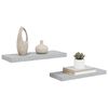 vidaXL Estantes flotantes pared 2 uds MDF gris hormig&oacute;n 60x23,5x3,8 cm